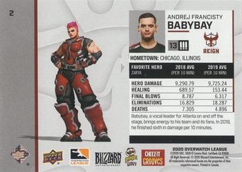 2020 Upper Deck Overwatch League #2 Babybay Back